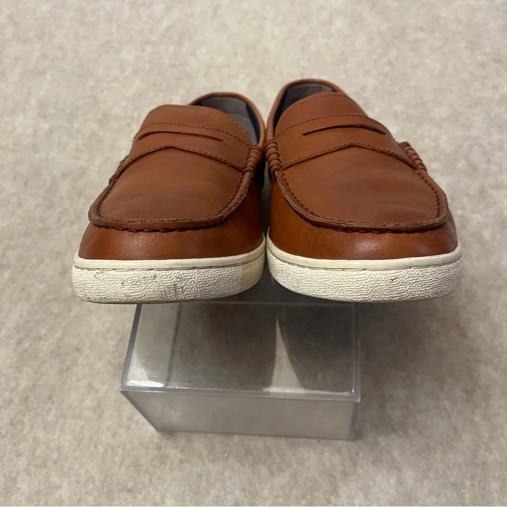 Cole Haan Nantucket Brown Leather Slip On Penny Loafers Rubber Sole Mens Size 11